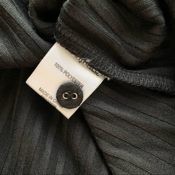 Revolve Privacy Please Prentiss Mini Dress Bodycon Rib Knit Tie detail Black XS - Picture 11 of 14